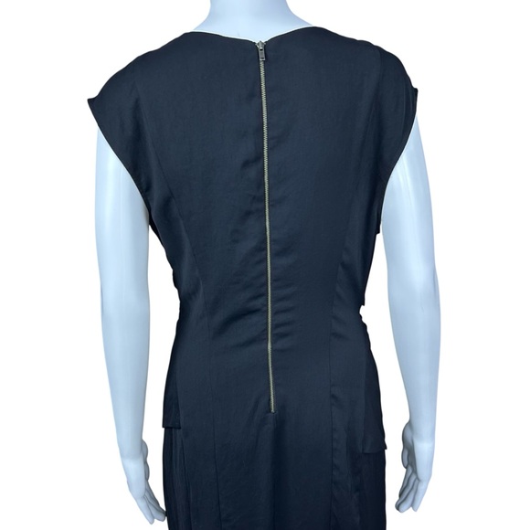 Helmut Lang Flash Draped Twist Sheath Dress Sz 6 Sleeveless Lagenlook Goth - Picture 12 of 16